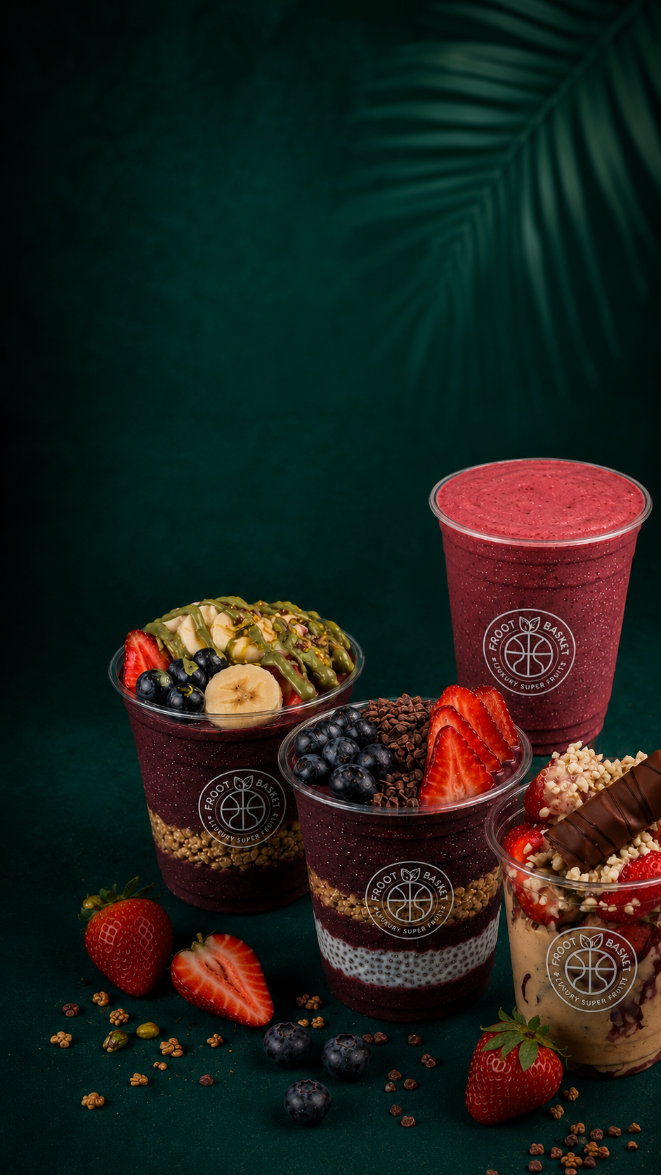 Froot Basket Açaí Bowls, Frootcups und Smoothies aus Essen